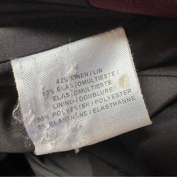 Judith & Charles Plum Sleeveless V-Neck Linen Blend Sheath Dress Sz 12 - Picture 7 of 13